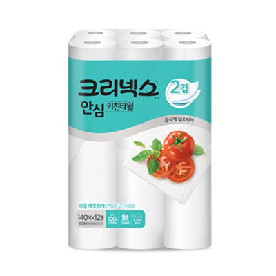 유한킴벌리 크리넥스 안심 클래식 키친타올 140매, 12롤