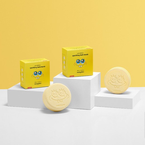 [1+1] 몽디에스 키즈 어린이 스폰지밥 세라 디펜스 스파클링 배스 밤 180g