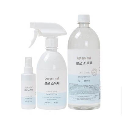 엄마랑아기랑 살균 소독제 1L + 500ml + 70ml 세트