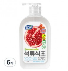 참그린 석류식초 설거지 470g, 6개