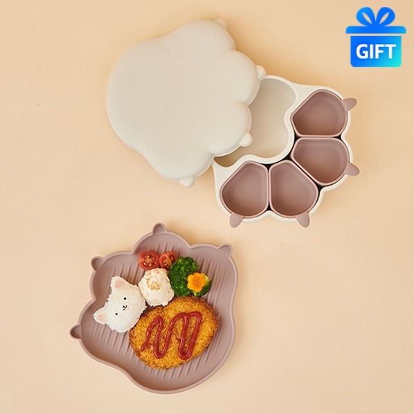 퍼기 냥냥 흡착식판 + 냥냥 플레이트 접시 (뚜껑겸용)