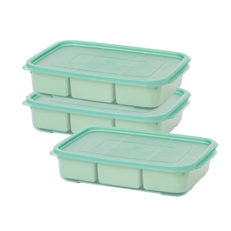 이지앤프리 튼튼이 웨이브킵 냉동실 나눔 정리용기 3칸 1700ml, 1개입, 3개