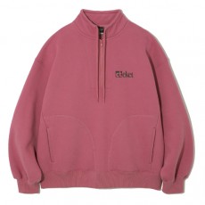 PLAN HALF ZIP-UP SWEATSHIRT PINK