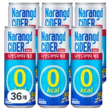 나랑드사이다 제로, 245ml, 36개