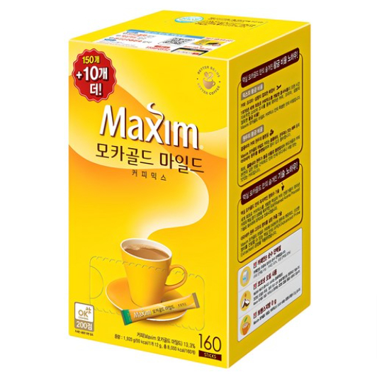 맥심 모카골드 마일드 커피믹스, 12g, 160개입, 1개