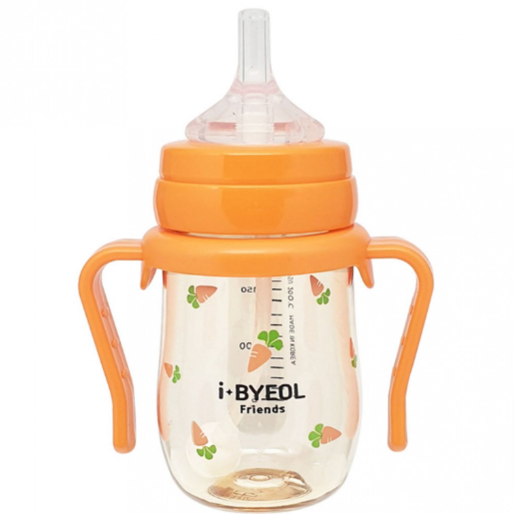 아이별프렌즈 유아용 PPSU 캐럿 추 빨대컵 180ml