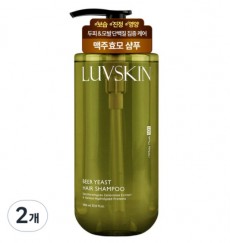 루브스킨 맥주효모 샴푸 화이트머스크향, 1L, 2개
