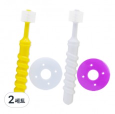 컨트리세이브 친환경 360도 유아칫솔 베이비단계 칫솔 + 프로텍터 세트