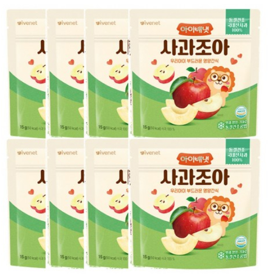 아이배냇 사과 조아 과일칩, 8개, 15g