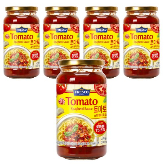 오뚜기프레스코 토마토 스파게티소스, 600g, 5개